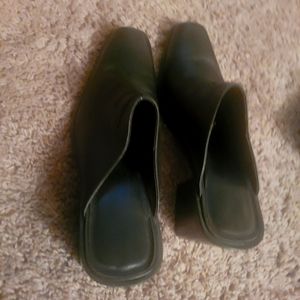 Black Heeled Boots/ Mules Gently Worn Size 10